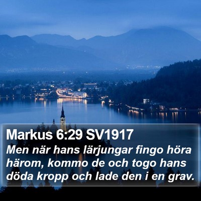 Markus 6:29 SV1917 Bible Verse Image