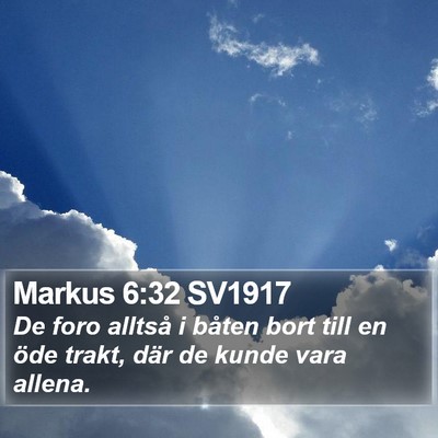 Markus 6:32 SV1917 Bible Verse Image
