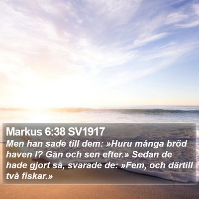 Markus 6:38 SV1917 Bible Verse Image