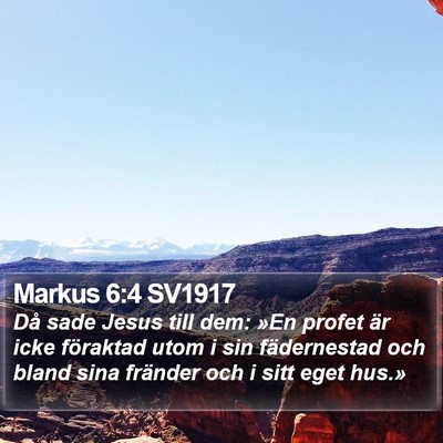 Markus 6:4 SV1917 Bible Verse Image