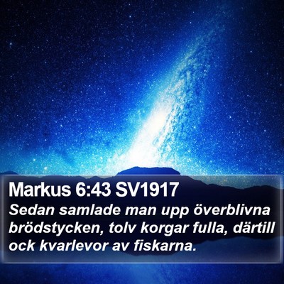 Markus 6:43 SV1917 Bible Verse Image