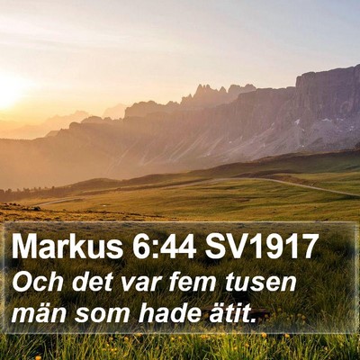 Markus 6:44 SV1917 Bible Verse Image