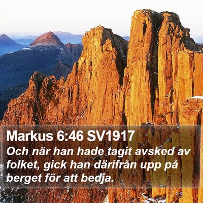 Markus 6:46 SV1917 Bible Verse Image