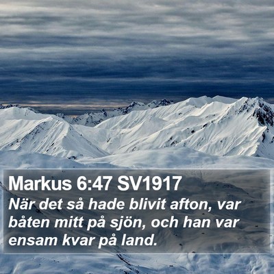 Markus 6:47 SV1917 Bible Verse Image