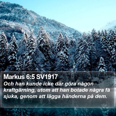 Markus 6:5 SV1917 Bible Verse Image