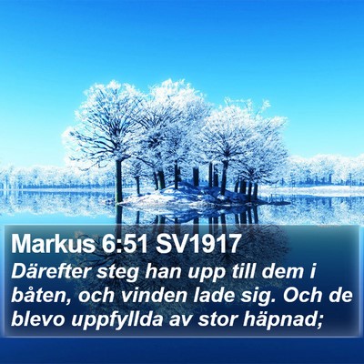 Markus 6:51 SV1917 Bible Verse Image