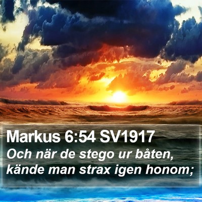 Markus 6:54 SV1917 Bible Verse Image