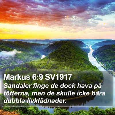 Markus 6:9 SV1917 Bible Verse Image