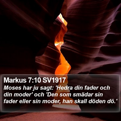Markus 7:10 SV1917 Bible Verse Image