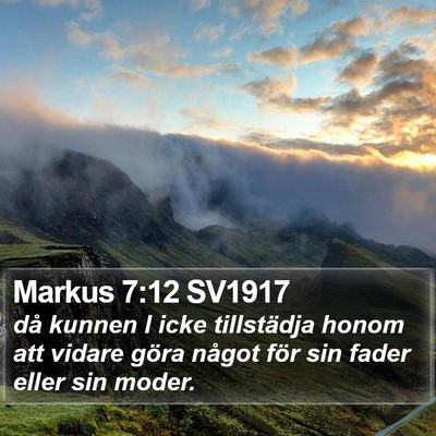 Markus 7:12 SV1917 Bible Verse Image