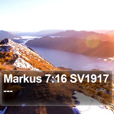 Markus 7:16 SV1917 Bible Verse Image