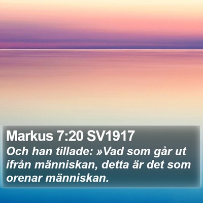 Markus 7:20 SV1917 Bible Verse Image