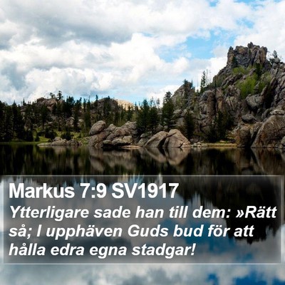 Markus 7:9 SV1917 Bible Verse Image