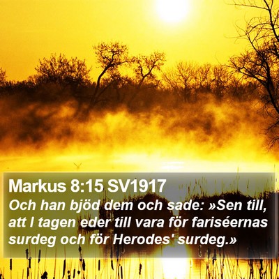Markus 8:15 SV1917 Bible Verse Image
