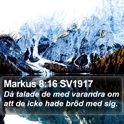 Markus 8:16 SV1917 Bible Verse Image