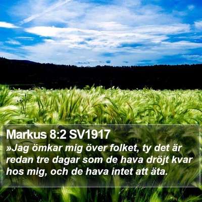 Markus 8:2 SV1917 Bible Verse Image