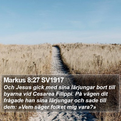 Markus 8:27 SV1917 Bible Verse Image