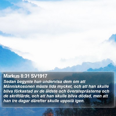 Markus 8:31 SV1917 Bible Verse Image