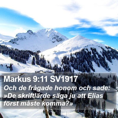 Markus 9:11 SV1917 Bible Verse Image