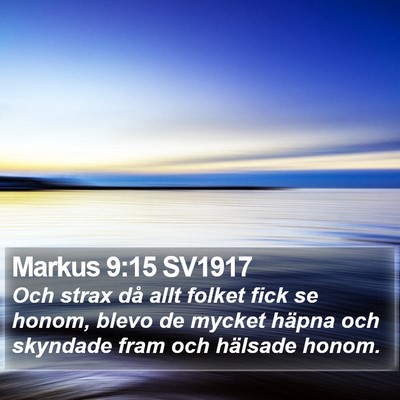 Markus 9:15 SV1917 Bible Verse Image