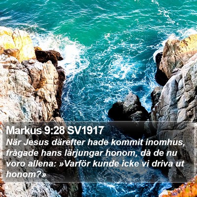 Markus 9:28 SV1917 Bible Verse Image
