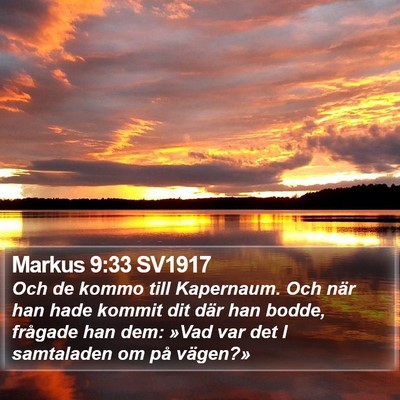 Markus 9:33 SV1917 Bible Verse Image