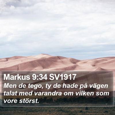 Markus 9:34 SV1917 Bible Verse Image