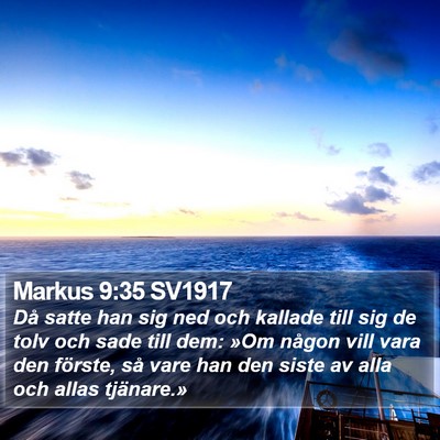 Markus 9:35 SV1917 Bible Verse Image