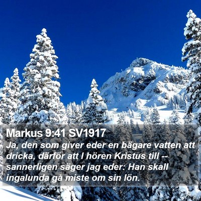 Markus 9:41 SV1917 Bible Verse Image