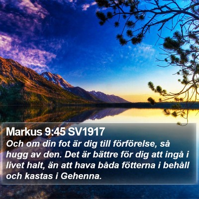 Markus 9:45 SV1917 Bible Verse Image