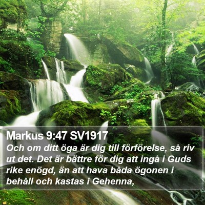 Markus 9:47 SV1917 Bible Verse Image