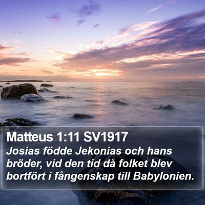 Matteus 1:11 SV1917 Bible Verse Image
