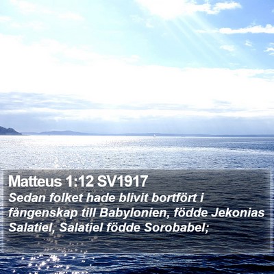 Matteus 1:12 SV1917 Bible Verse Image