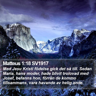 Matteus 1:18 SV1917 Bible Verse Image