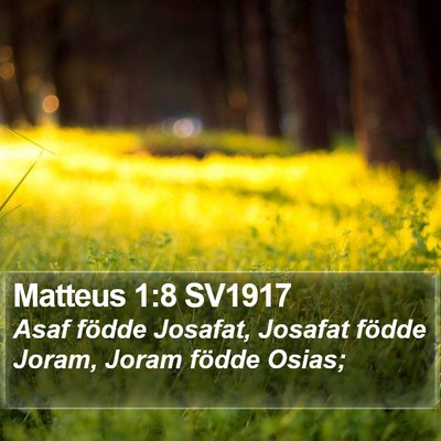 Matteus 1:8 SV1917 Bible Verse Image