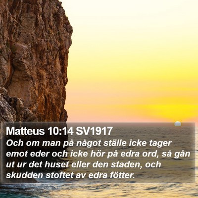 Matteus 10:14 SV1917 Bible Verse Image