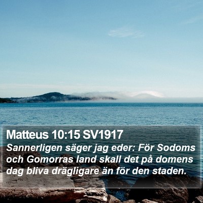 Matteus 10:15 SV1917 Bible Verse Image