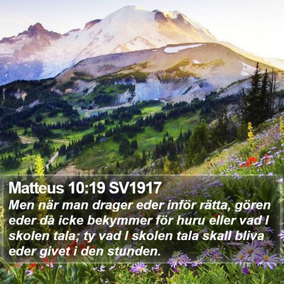 Matteus 10:19 SV1917 Bible Verse Image