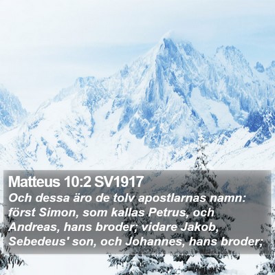Matteus 10:2 SV1917 Bible Verse Image