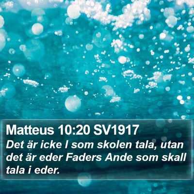 Matteus 10:20 SV1917 Bible Verse Image