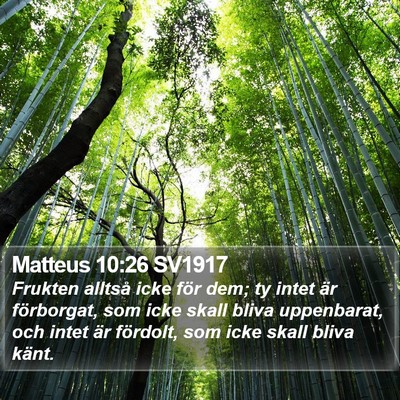 Matteus 10:26 SV1917 Bible Verse Image