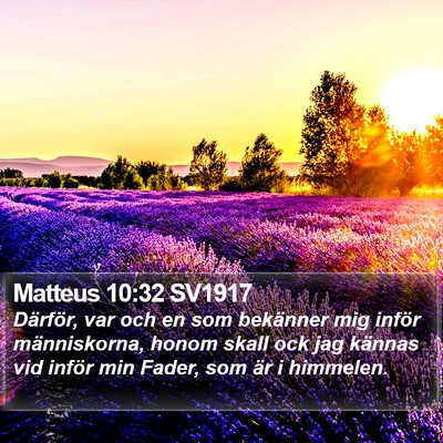 Matteus 10:32 SV1917 Bible Verse Image