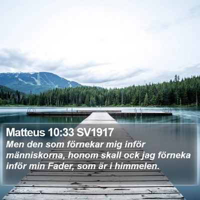 Matteus 10:33 SV1917 Bible Verse Image