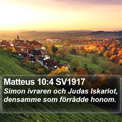 Matteus 10:4 SV1917 Bible Verse Image