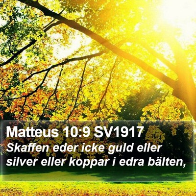 Matteus 10:9 SV1917 Bible Verse Image