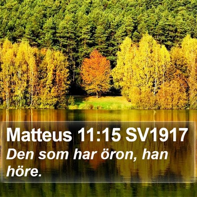 Matteus 11:15 SV1917 Bible Verse Image