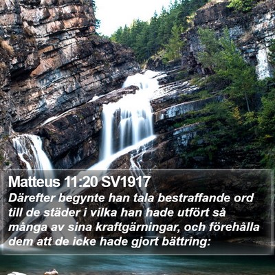 Matteus 11:20 SV1917 Bible Verse Image