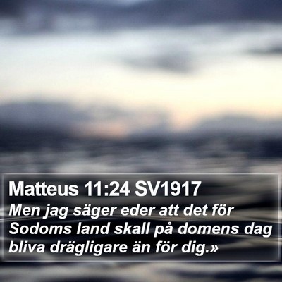 Matteus 11:24 SV1917 Bible Verse Image