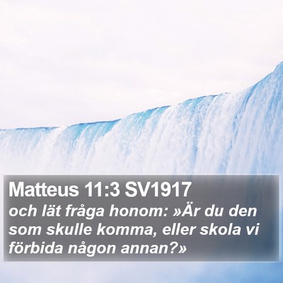 Matteus 11:3 SV1917 Bible Verse Image