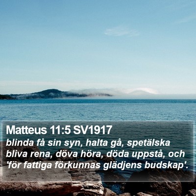 Matteus 11:5 SV1917 Bible Verse Image